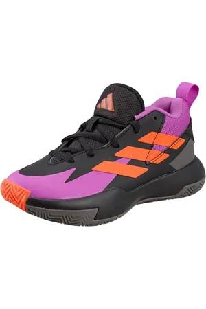 adidas Cross Em Up Select Mid Trainers Kids Basketball-Schuhe, core Black/Purple Burst/Impact orange, 30 EU