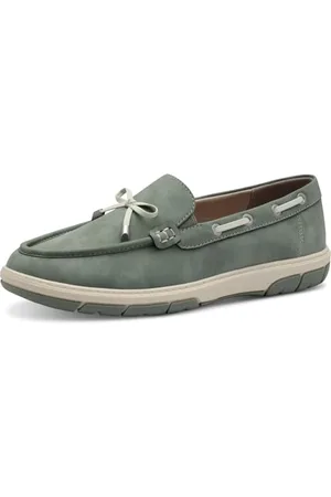Jana Damen Slipper mit Schleife Vegan, Grün , 41 EU