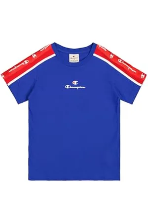 Champion Legacy Retro Sport B (306859) – SS-T-Shirt mit Rundhalsausschnitt, tiefblau (BAI/CRD/WHT), 11–12 Jahre (L), Jungen HW24