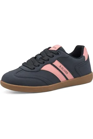 QS by s.Oliver Mädchen Sneaker flach mit Schnürsenkeln Bequem, Blau ( .), 38 EU