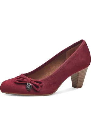 QS by s.Oliver Damen Pumps mit Schleife mit Herzdetail, Rot , 41 EU