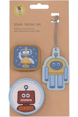 LÄSSIG Anhänger und Patches Set (3 Stk.) mit Druckknopf/School Patches Set