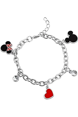 Disney Minnie und Mickey BH00228RL-65 Charm-Armband, Emaille, mehrfarbig, Einheitsgröße, Zink, Kein Edelstein