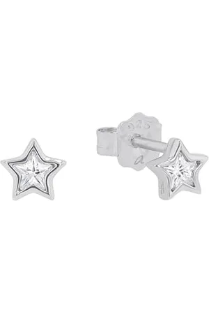 Prinzessin Lillifee Ohrstecker 925 Sterling Mädchen Kinder Ohrschmuck, mit Zirkonia synth., 0,5 cm, , Stern, Kommt in Schmuck Geschenk Box, 2036554