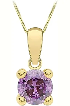 Amazon Halskette mit Anhänger aus 9-karätigem Gold, Geburtsstein für Februar (ehemals Amazon Collection)
