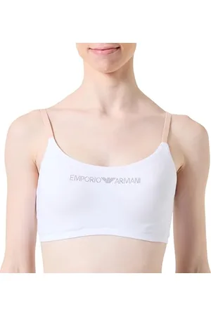 Emporio Armani Damen Essential Studs Logo Bralette Bra Gepolsterter BH, , M