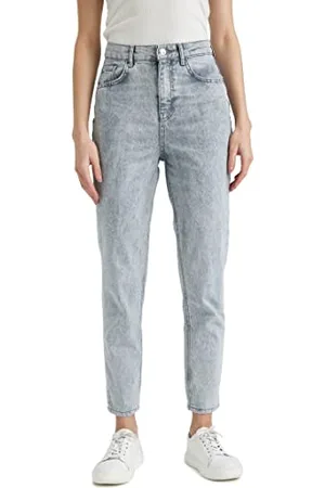 DeFacto Damen A3477AX Jeans, Grey, 42