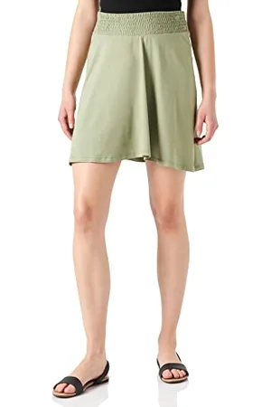 ESPRIT Damen Skirt Jersey Under The Belly Rock, Real Olive-307, L