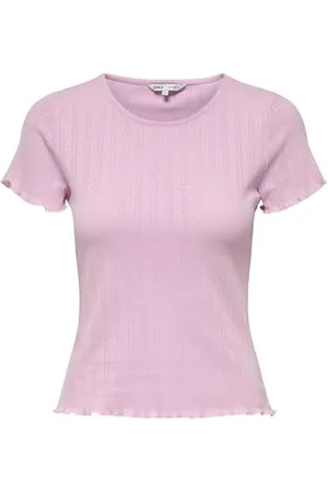 ONLY Damen Onlcarlotta S/S Top JRS Noos Kurzärmeliges Tight Fit T-Shirt In Basic, , Small