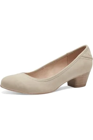 QS by s.Oliver Damen Pumps Kleiner Absatz Elegant, Beige , 40 EU