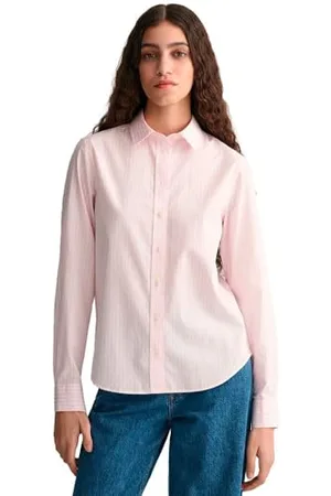 GANT Damen REG POPLIN Stripe Shirt Bluse, , 42