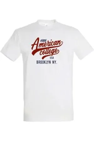 American College Unisex Herren Damen Manner Frauen T-Shirt, , S