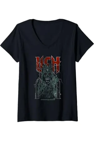 Dungeons & Dragons Damen Demi Lich Lightning T-Shirt mit V-Ausschnitt