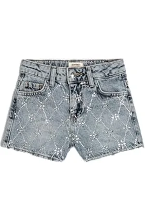 Koton Girls Shorts Extra Mini Slim Cut Gleamy Embroidered Cotton