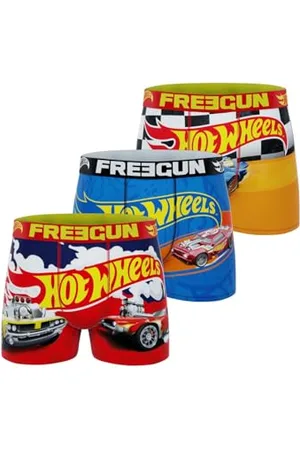 Freegun Hot Wheels Jungen Original Boxershorts, Ultra-weich und atmungsaktiv (3er Pack), Größe 8/10 Jahre