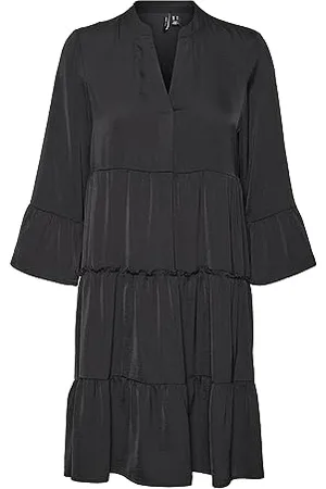 VERO MODA Damen Vmkatrine 3/4 Short Dress WVN Noos Kleid, , XL EU