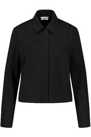 Gerry Weber Damen Klassische Blazerjacke mit verdeckter Knopfleiste Langarm, mit Schlitz unifarben 44