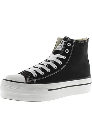 victoria High-Top Tribu Canvas & Doppelter Plattform 1061101 für Damen Negro 38