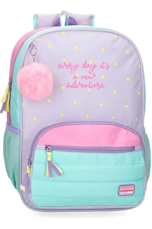 MOVOM New Adventure Schulrucksack, Mehrfarbig, 30 x 38 x 12 cm, Polyester, 13,68 l, , Talla única, Schulrucksack
