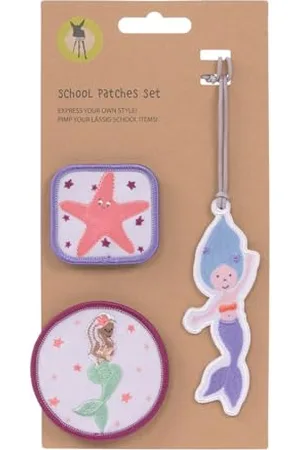 LÄSSIG Anhänger und Patches Set (3 Stk.) mit Druckknopf/School Patches Set