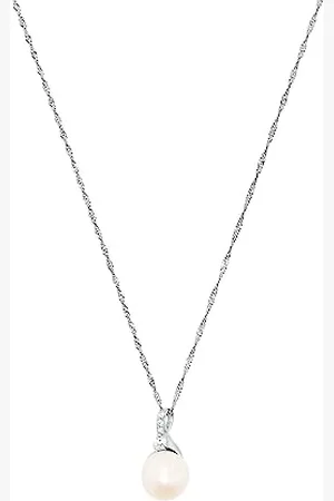 Amor Kette mit Anhänger 925 Sterling Damen Halsschmuck, mit Zirkonia synth., mit Süßwasserzuchtperle, 42 cm, , Kommt in Schmuck Geschenk Box