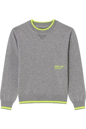 Replay Jungen Pullover aus Baumwoll/Kaschmirmix, (Grau), 12 Jahre
