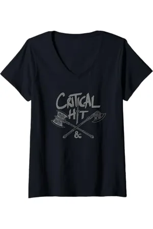 Dungeons & Dragons Damen Critical Hit Doodle T-Shirt mit V-Ausschnitt