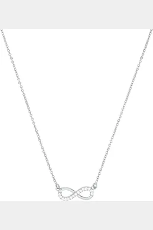Amor Kette mit Anhänger 925 Sterling Damen Halsschmuck, mit Zirkonia synth., 43 cm, , Infinity, Kommt in Schmuck Geschenk Box, 2018179