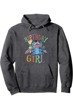 Disney Lilo & Stitch Birthday Girl Retro Snacking Stitch Pullover Hoodie