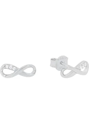 QS by s.Oliver Damen Ohrstecker Infinity, 925er Sterling rhodiniert