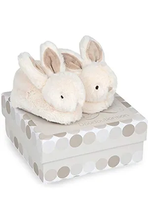 Doudou et Compagnie DC1310 Lapin Bonbon Häschen-Hausschuhe, Taupe