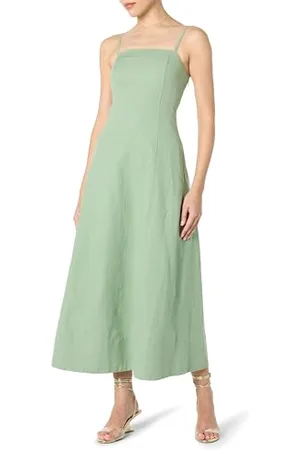 THE DROP Daphne Square Neck Linen Maxi Dress Maxikleid, , XXL Große Größen