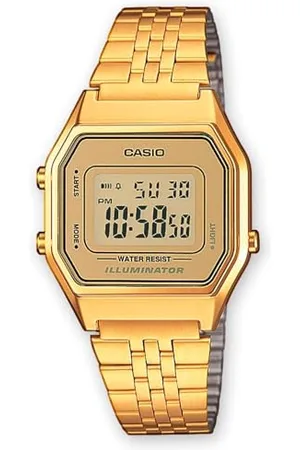 Casio DamenArmbanduhr Digital Quarz Edelstahl LA680WEGA-9ER
