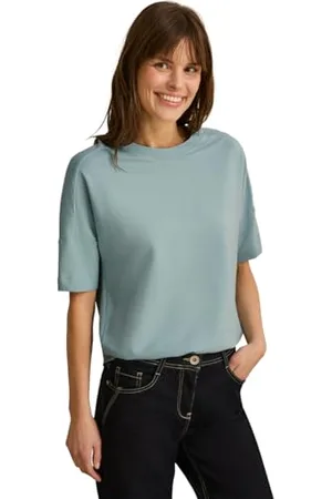 CECIL Damen B322943 T-Shirt mit Knopfdetail, , XS