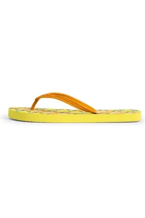 Fila Damen Troy Logo Slipper wmn Flip-Flop, Limelight-Dark Cheddar, 39 EU