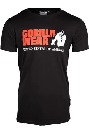 Gorilla Wear Classic T-Shirt - - klassisches Oberteil mit Logo zum Sport Alltag Training Workout Laufen Joggen bequem Normale Passform leicht aus Baumwolle bewegungsfreiheit groß, 3XL