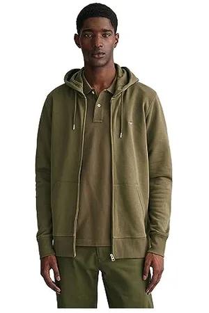 GANT Herren Reg Shield Full Zip Hoodie Kapuzenpullover, Juniper Green, XL EU