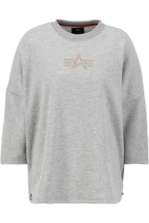Alpha Industries Crystal OS Sweater wmn Sweatshirt für Damen Grey Heather