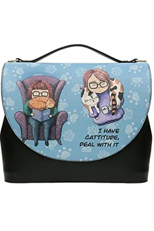 Dogo Vegane Damen Schultertaschen Umhängetaschen Handy Bag - I Have Cattitude