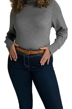 Ulla Popken Damen Basic, schmal Gürtel, , 95