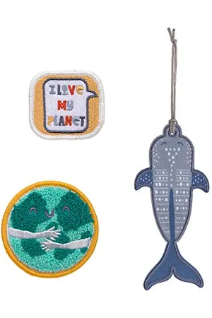 LÄSSIG Anhänger und Patches Set (3 Stk.) mit Druckknopf/School Patches Set