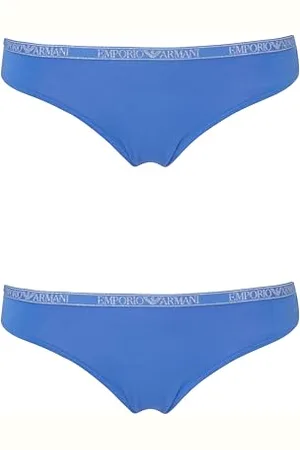 Emporio Armani Damen 2-Pack Thong Tangahöschen, Lapis/Lapis, L