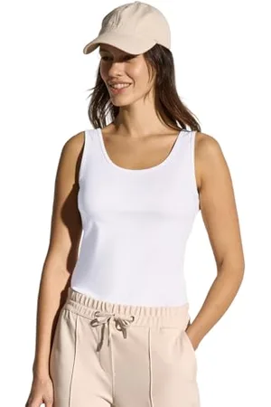 CECIL Damen B322820 Basic Top, White, XS