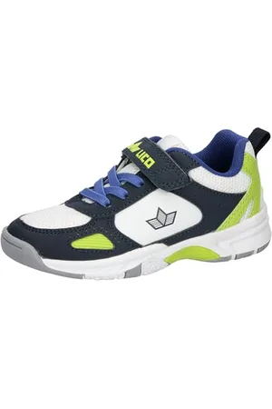 LICO Peyton V Hallenturnschuhe, Weiss/Marine/Lemon, 38 EU