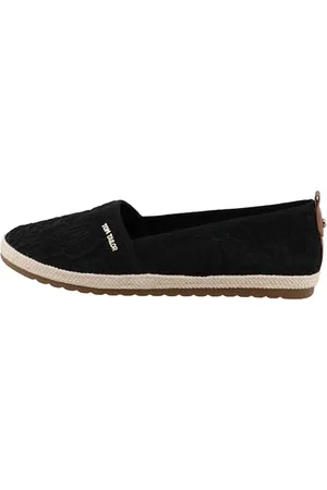 TOM TAILOR Damen 7490090015 Flacher Slipper, Black, 38 EU