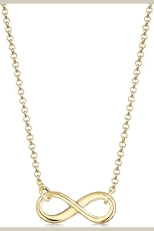 Elli PREMIUM Halskette Damen Infinity Unendlichkeit Symbol in 375 Gelbgold
