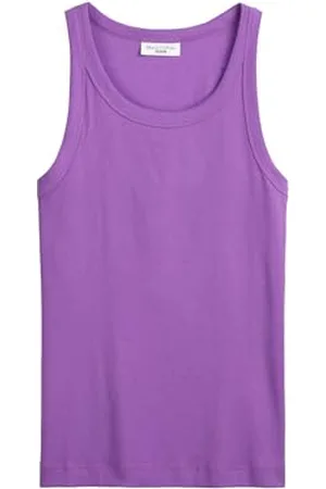 Marc O’ Polo Marc OߴPolo Denim Damen Tanktop mit Stretch-Anteil ärmellos, Lila , S