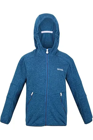 Regatta Reflektierendes Maxwell Kinder-Fleece mit durchgehendem Reißverschluss und Kapuze. Zum Wandern geeignet.