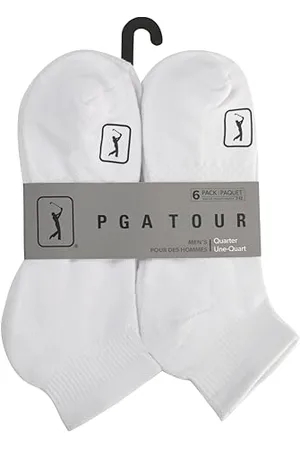 PGA Tour Unisex 6 Pack Qtr White Socken, , Einheitsgröße