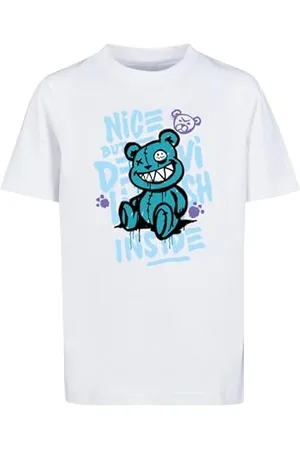 Mister Tee Unisex Kids MTK252-Kids Nice But Devilish Tee T-Shirt, White, 122/128